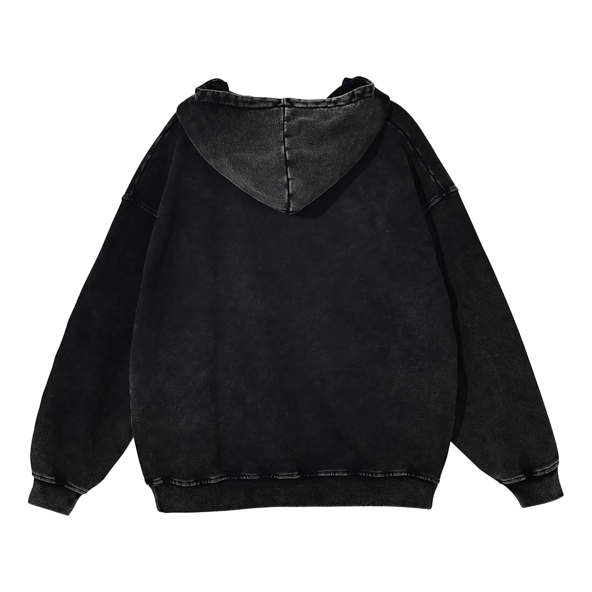 FAKE HAPPY Acid Wash Oversized Hoodie - Image 2