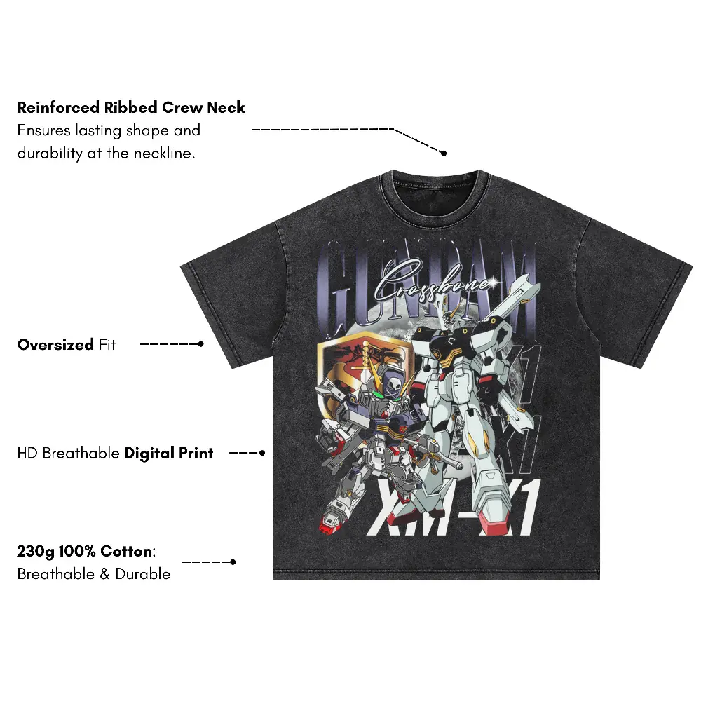 Angel Of The Battlefield Oversized Acid Wash T-shirt - Image 4
