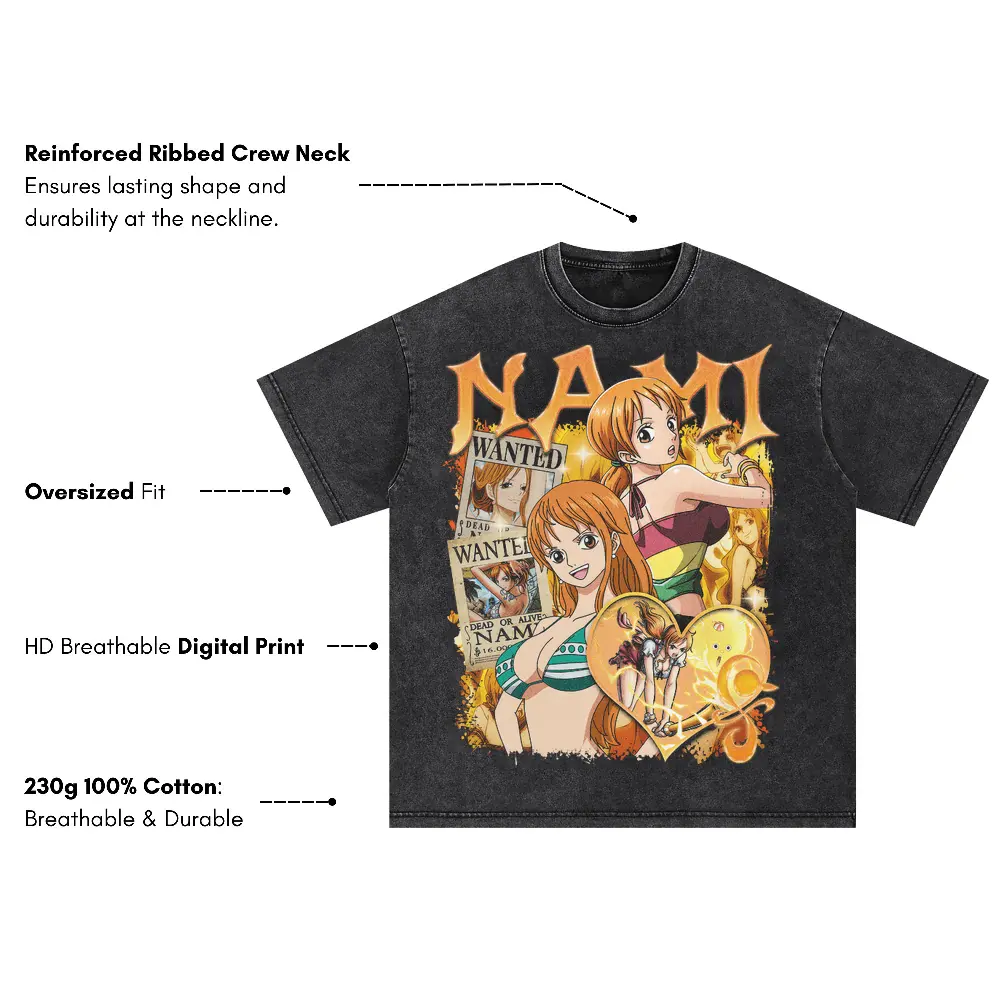 Cat Burglar Navigator Oversized Acid Wash T-shirt - Image 3