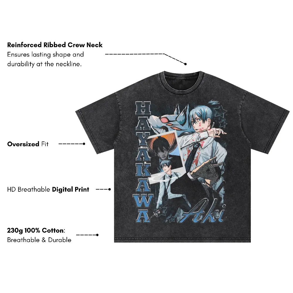 Court Setter Kageyama Oversized Acid Wash T-shirt - Image 3