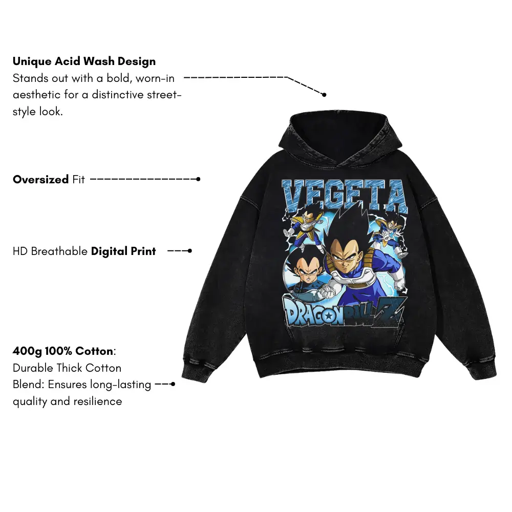 Father And Son Galick Gun Acid Wash Oversized Hoodie - Image 3