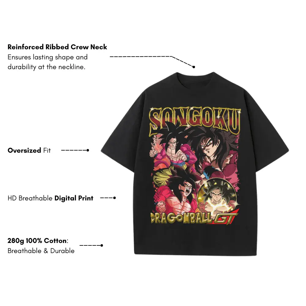 Grand Tour Adventure Heavyweight Oversized Black Graphic Tee - Image 3