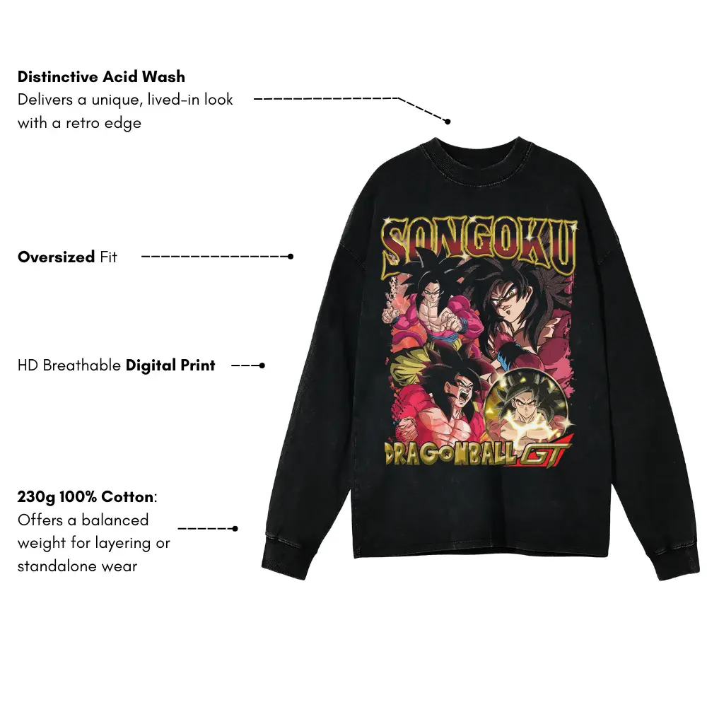 Grand Tour Adventure Acid Wash Oversized Long Sleeve Shirt - Image 3