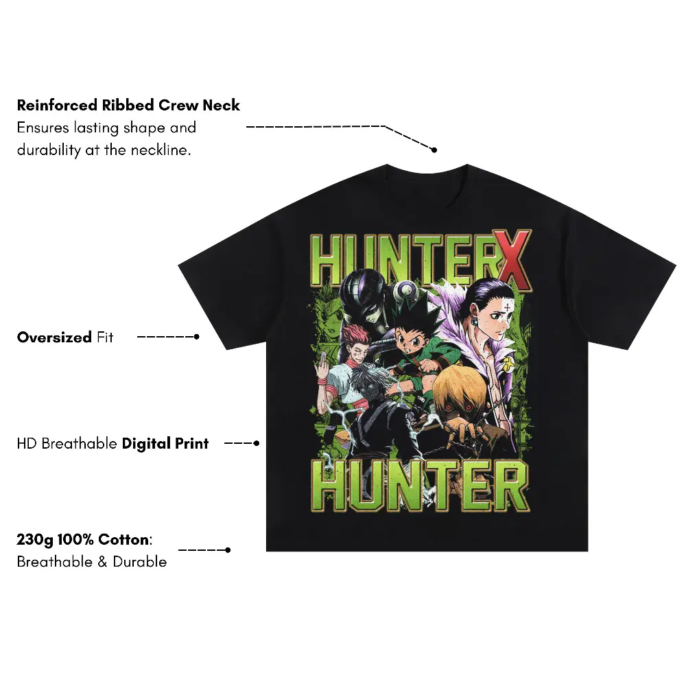 License To Hunt Oversized Black Graphic Tee - Image 3