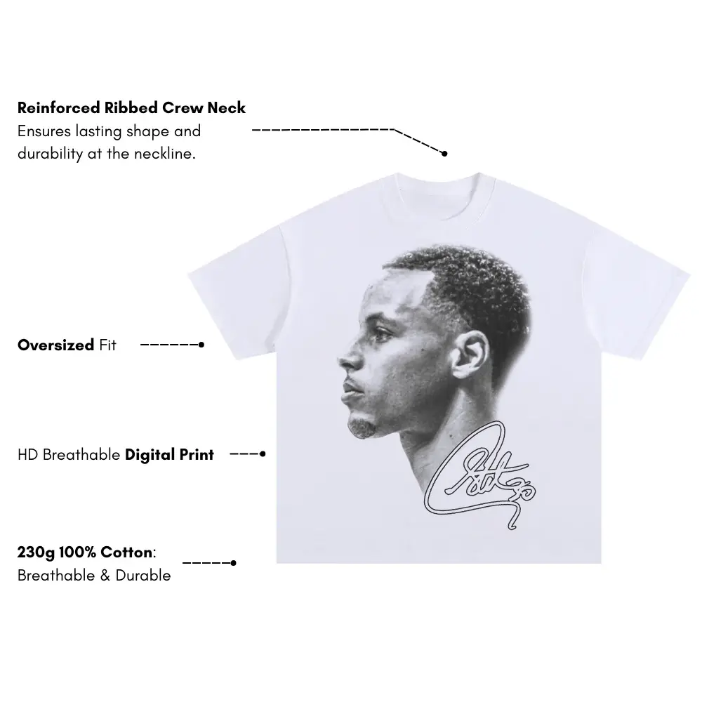 Allen Iverson The Answer Sketch Oversized White Graphic Tee - Image 4