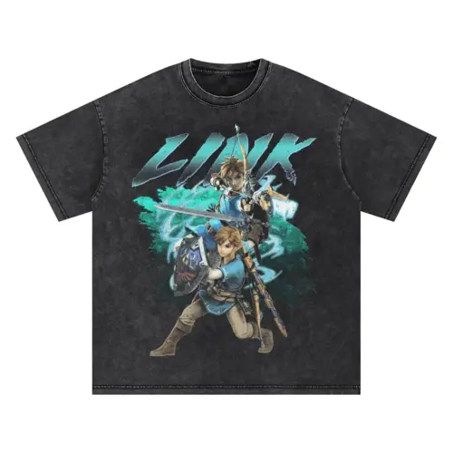 Hero Of Hyrule Oversized Acid Wash T-shirt
