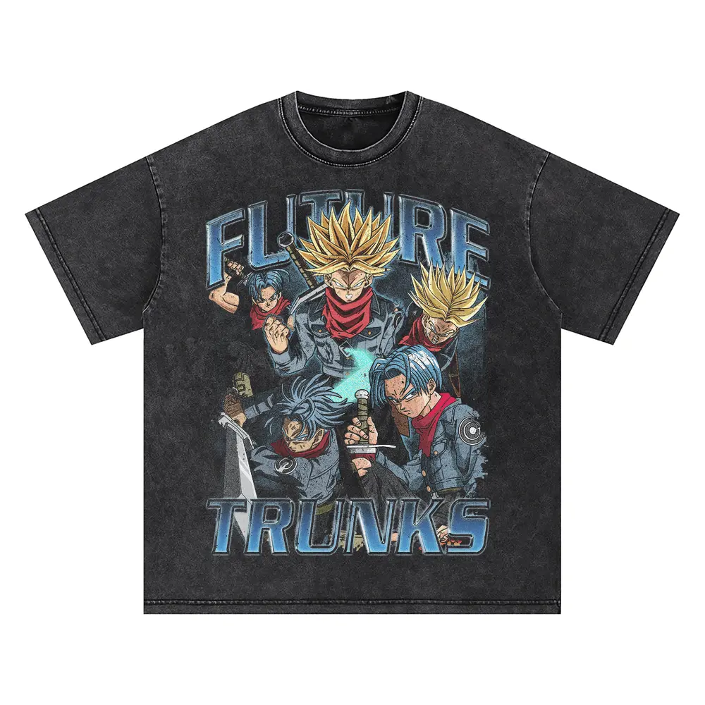 Hope Of The Future Trunks Oversized Acid Wash T-shirt