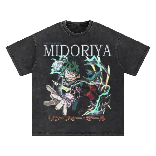 Inheritor Of One For All Oversized Acid Wash T-shirt