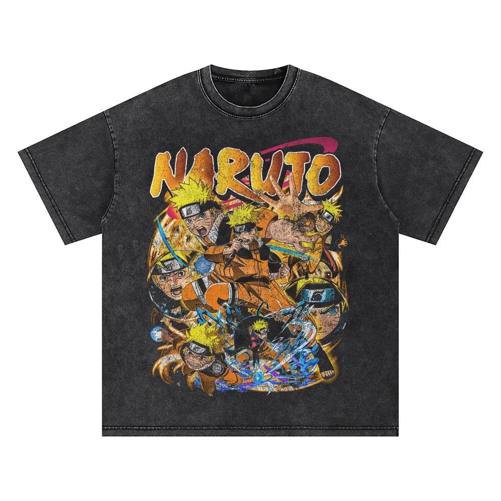 Ninja Academy Days Oversized Acid Wash T-shirt