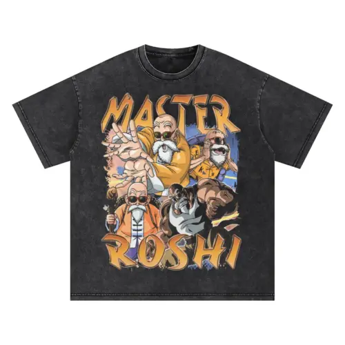 Turtle Hermit Roshi Oversized Acid Wash T-shirt