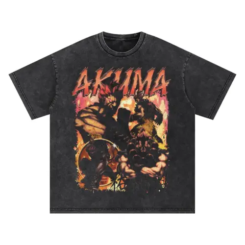 Akuma The Supreme Master Oversized Acid Wash T-shirt
