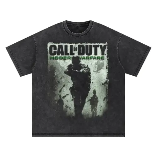 Call Of Duty Modern Warfare Oversized Acid Wash T-shirt