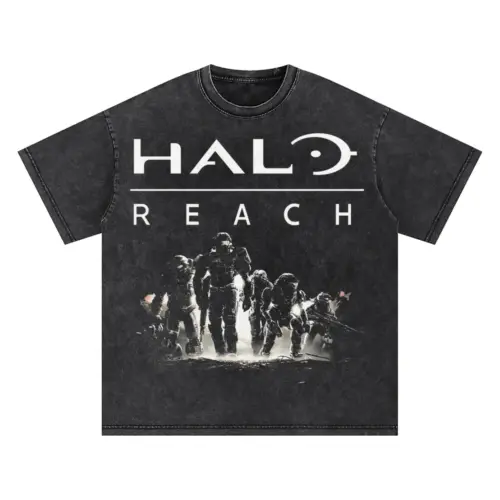 Halo Reach Remembered Oversized Acid Wash T-shirt
