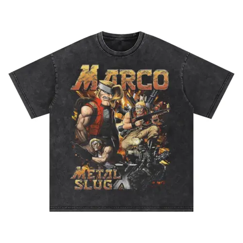 Marco Metal Slug Oversized Acid Wash T-shirt