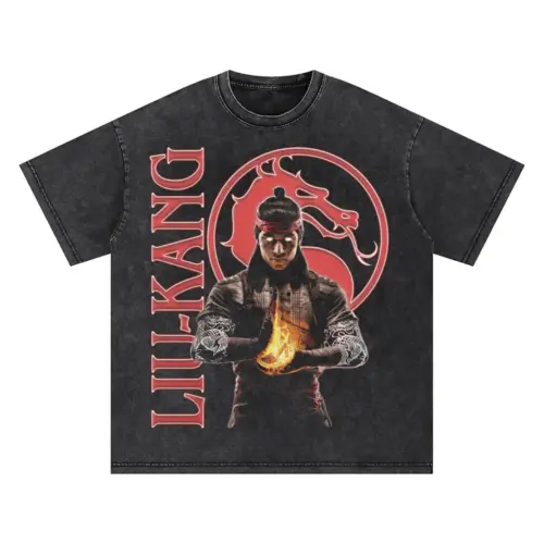 Liu Kang The Champion Oversized Acid Wash T-shirt