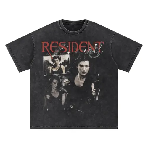 Resident Evil Chronicles Oversized Acid Wash T-shirt