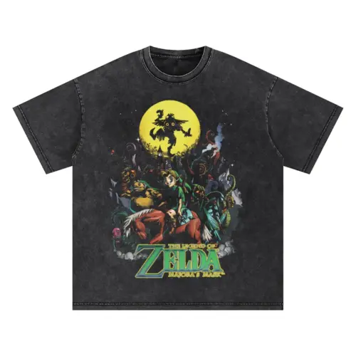 Zelda Majora's Night Oversized Acid Wash T-shirt