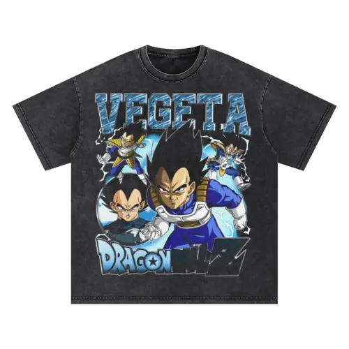 Vegeta DBZ Legacy Oversized Acid Wash T-shirt