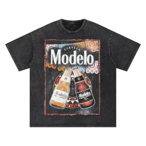 Cerveza Modelo Trio Oversized Acid Wash T-shirt
