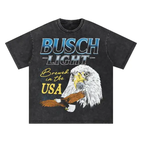 Brewed In The USA Eagle Oversized Acid Wash T-shirt