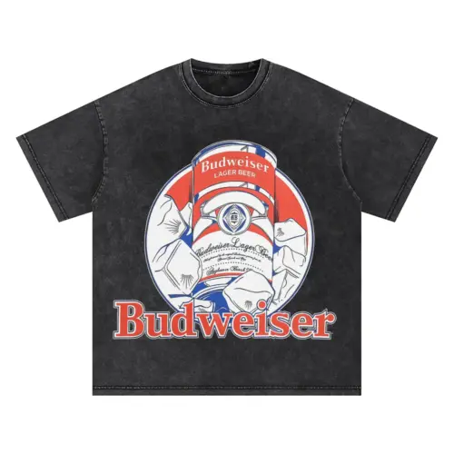 Anheuser Busch Eagle Crest Oversized Acid Wash T-shirt