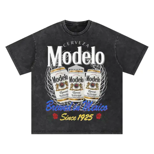 Brewed In Mexico Fiesta Oversized Acid Wash T-shirt
