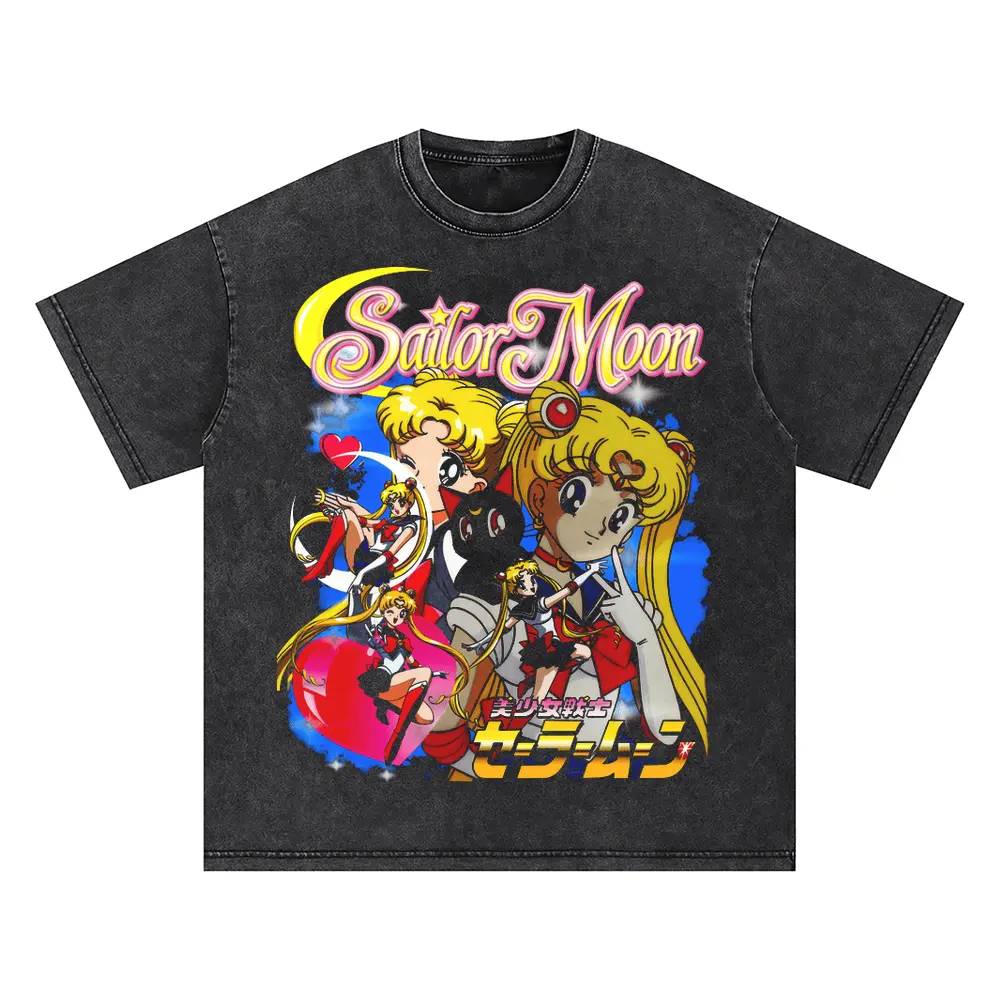 Moon Prism Power Oversized Acid Wash T-shirt