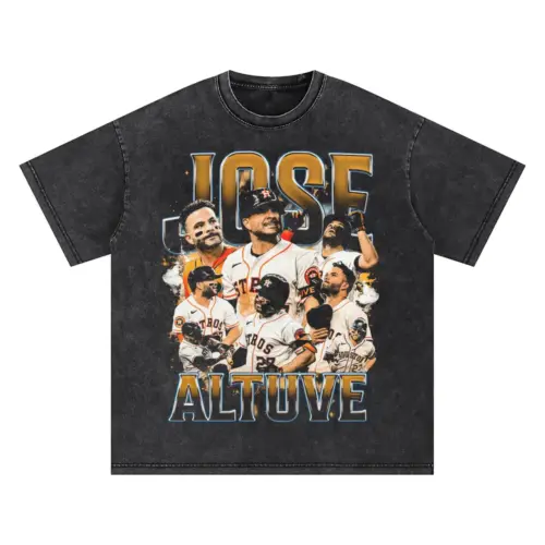 Altuve Houston Heartbeat Oversized Acid Wash T-shirt