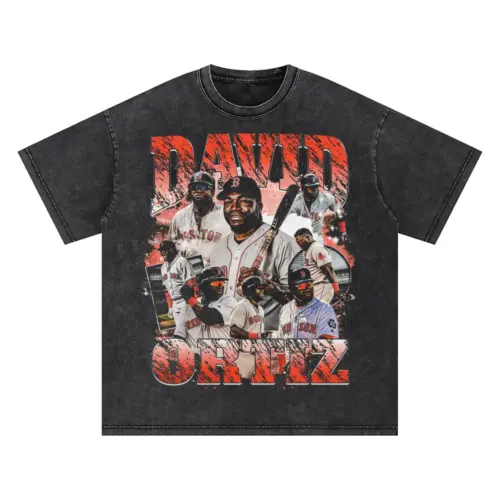 Big Papi Boston Legend Oversized Acid Wash T-shirt