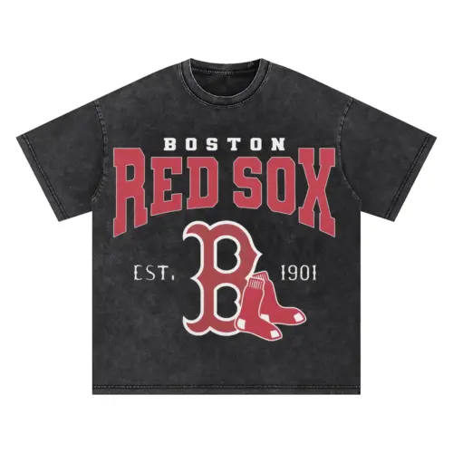 Boston Red Sox Since 1901 Oversized Acid Wash T-shirt