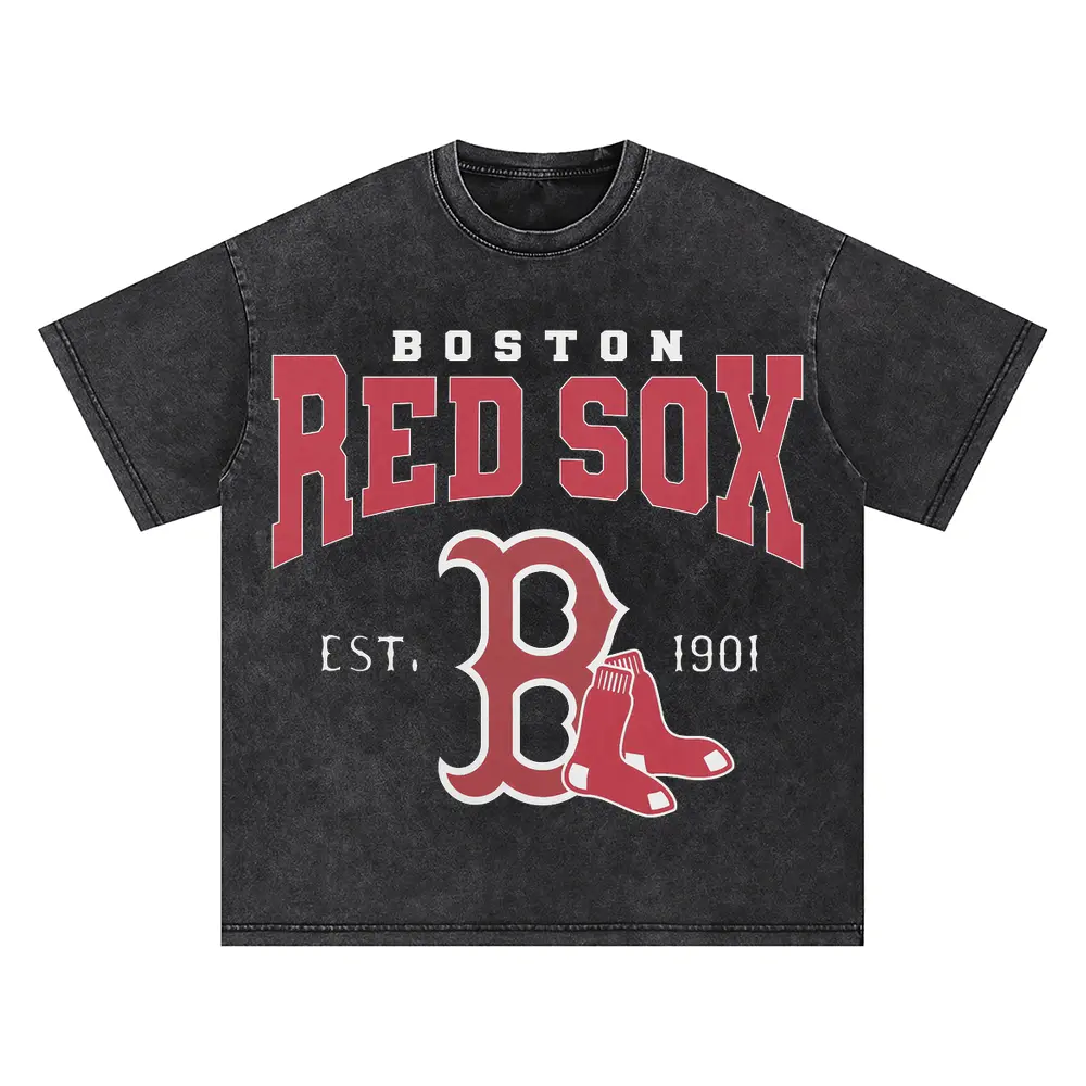 Boston Red Sox Since 1901 Oversized Acid Wash T-shirt