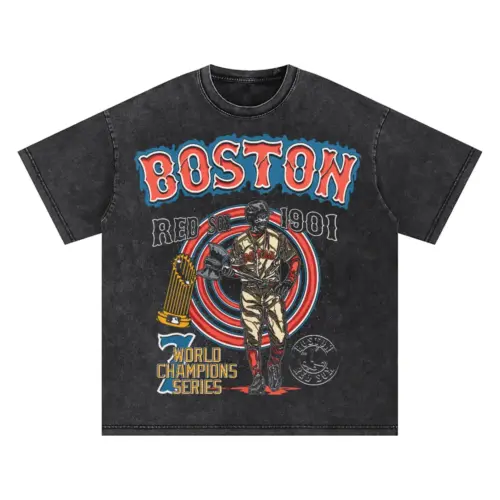 Boston Red Sox Champions Oversized Acid Wash T-shirt