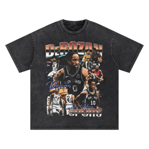 DeMar DeRozan Mid Range Maestro Oversized Acid Wash T-shirt