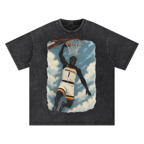 Devin Booker The Slam And Stare Oversized Acid Wash T-shirt