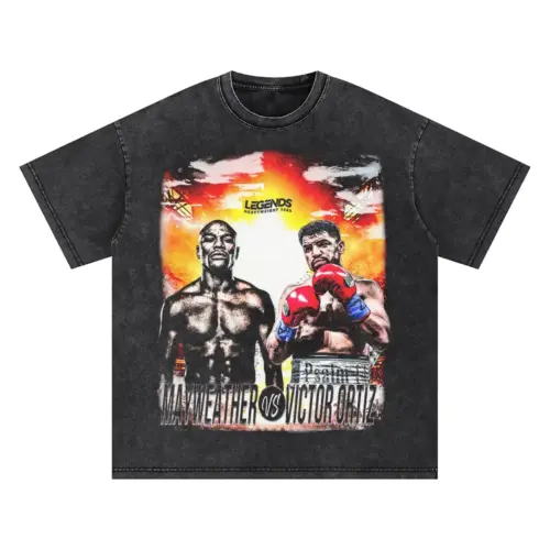 Legends Clash Mayweather Oversized Acid Wash T-shirt