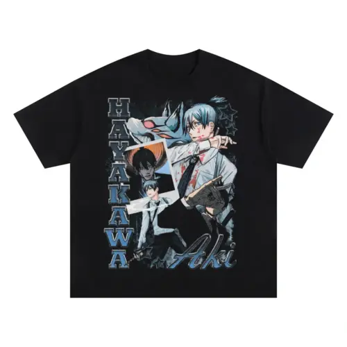 Court Setter Kageyama Oversized Black Graphic Tee