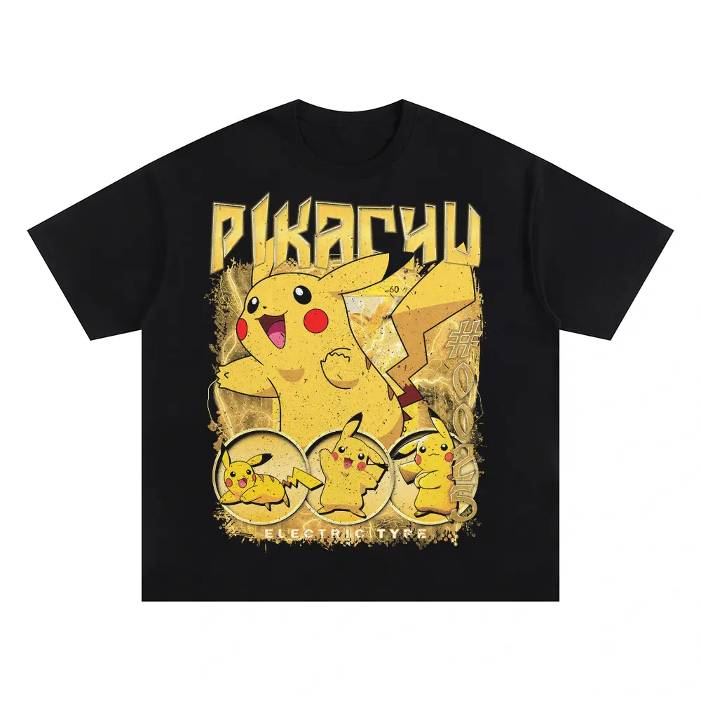I Choose You Pikachu Oversized Black Graphic Tee