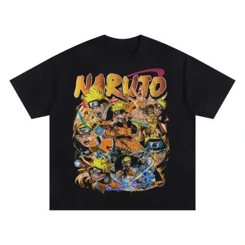 Ninja Academy Days Oversized Black Graphic Tee