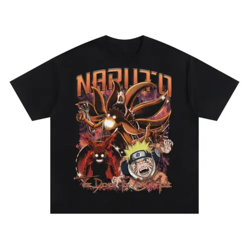 Tailed Beast Tamer Oversized Black Graphic Tee