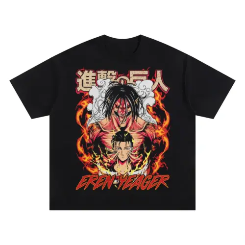 The Final Titan Oversized Black Graphic Tee