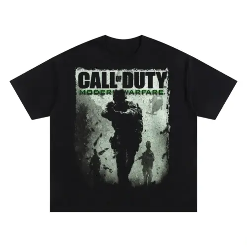 Call Of Duty Modern Warfare Oversized Black Graphic Tee