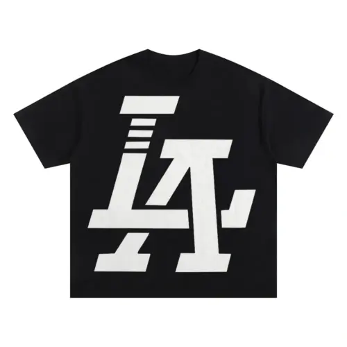 Los Angeles Interlocked Oversized Black Graphic Tee