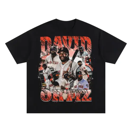 Big Papi Boston Legend Oversized Black Graphic Tee