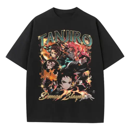 Breath Of The Sun Slayer Heavyweight Oversized Black Graphic Tee