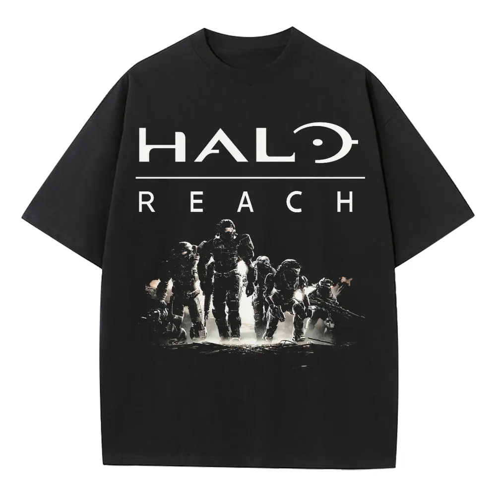 Halo Reach Remembered Heavyweight Oversized Black Graphic Tee