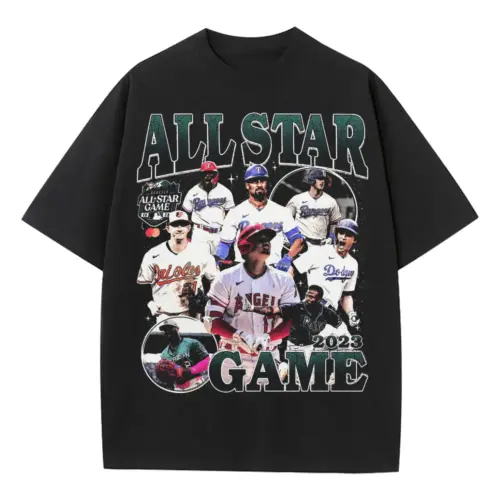 All Star Game 2023 Showcase Heavyweight Oversized Black Graphic Tee