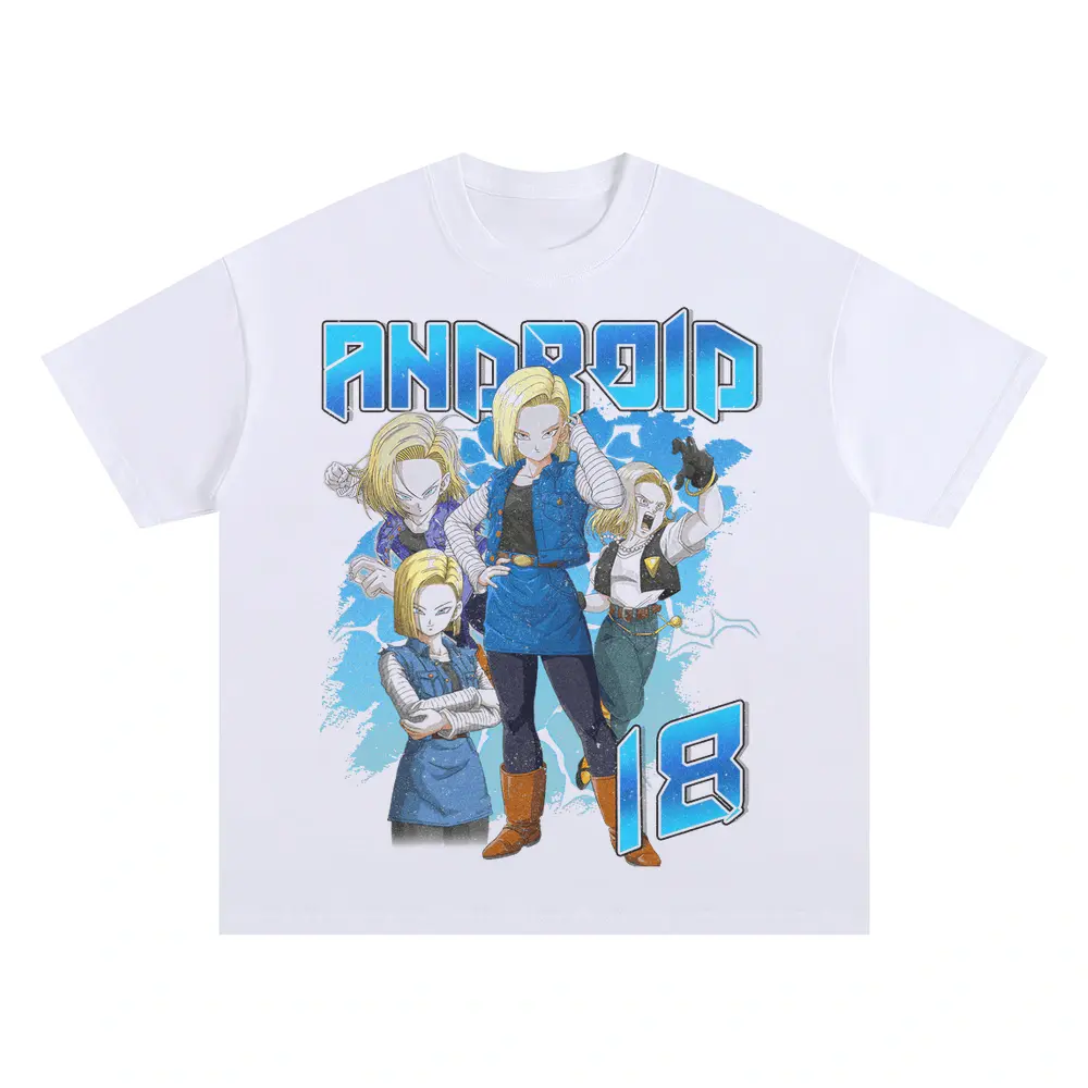 Androids Rebellion Oversized White Graphic Tee