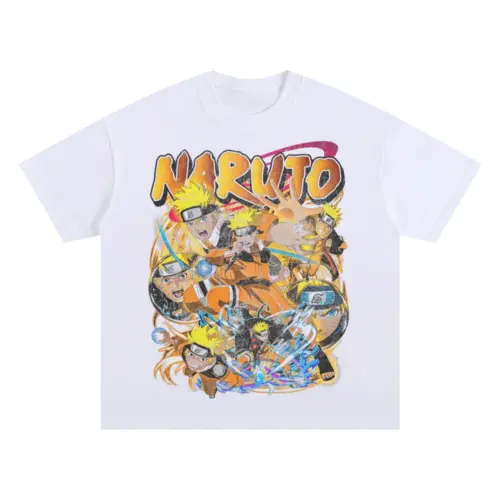 Shinobi World Chronicles Oversized White Graphic Tee