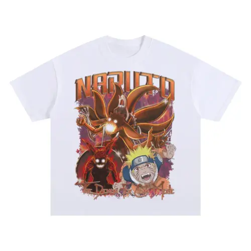 Tailed Beast Chronicle Oversized White Graphic Tee