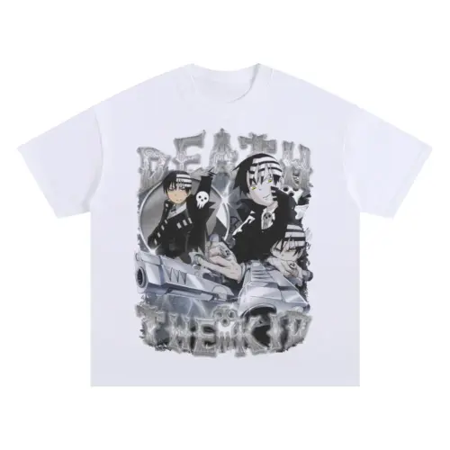 Symmetry In Death Oversized White Graphic Tee